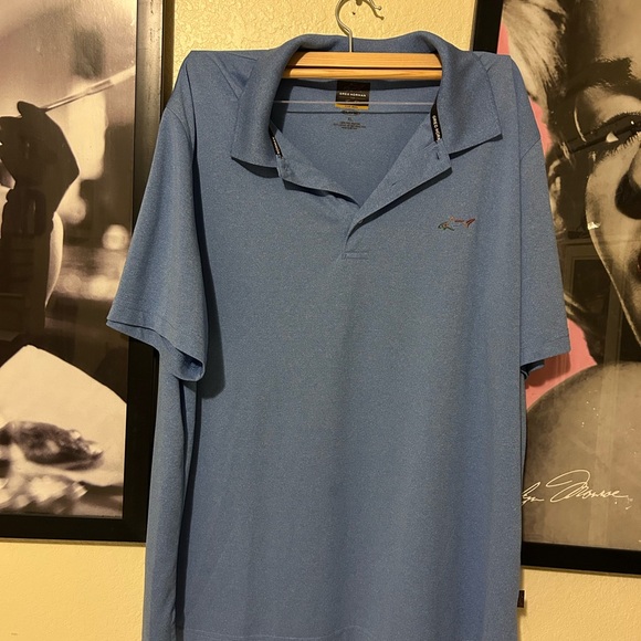 Greg Norman Collection Light Blue Polo Shirt - Picture 1 of 3